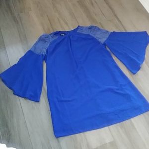 Girls Plus Size Flare Sleeve Dress